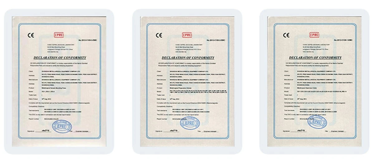 CE certificates